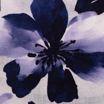Preview: French Terry Judith  Blaue Blüten by Swafing